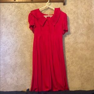Red Karin Stevens dress